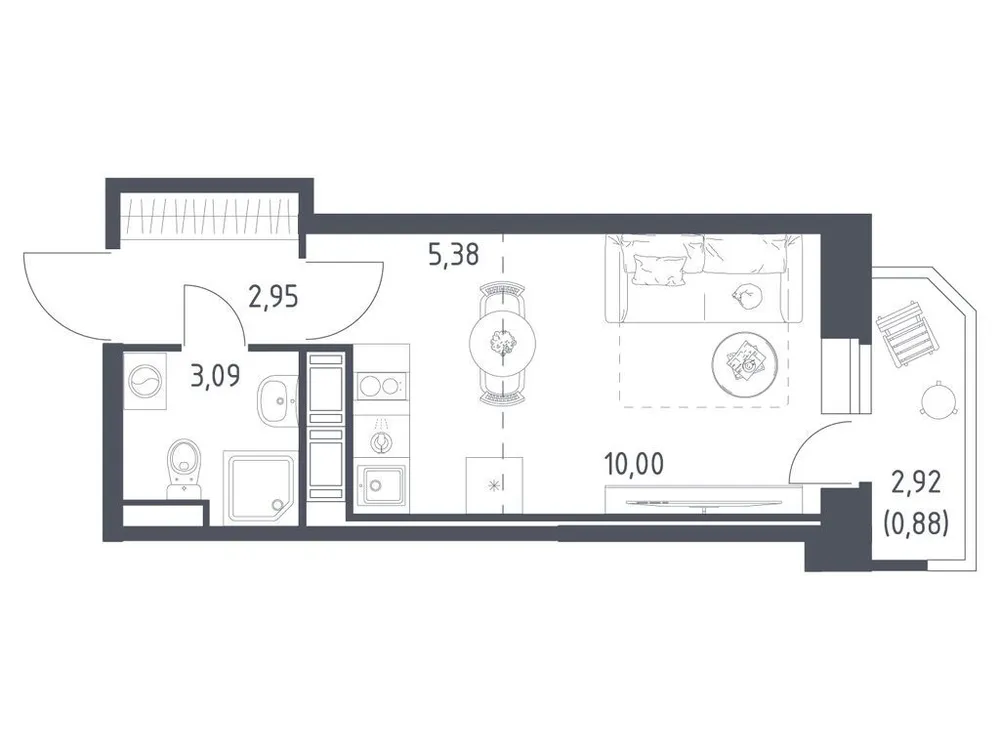 Продается студия, 22,3 м² - Фото 3