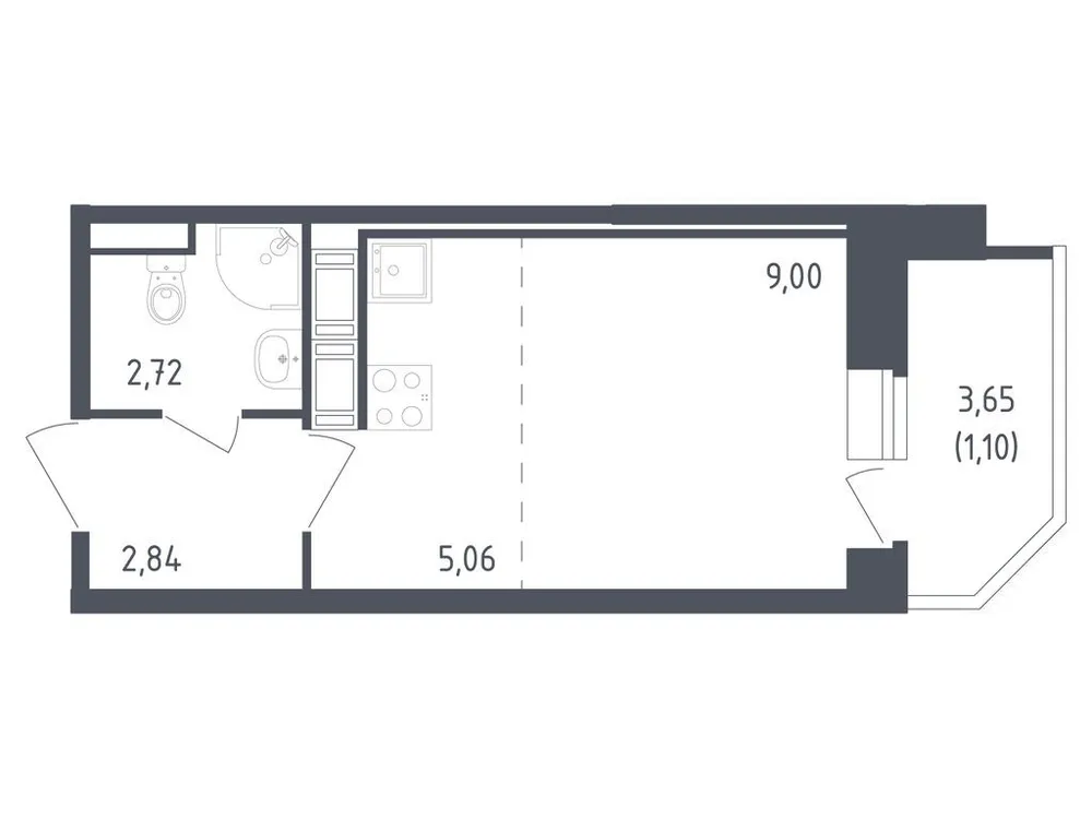 Продается студия, 20,7 м² - Фото 3