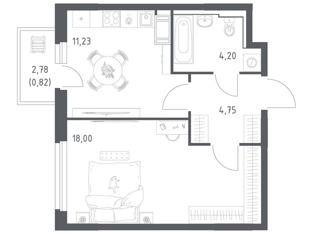 Продается 1-комнатная квартира, 39 м² - Фото 3