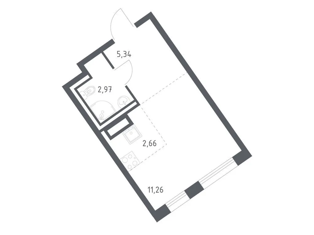 Продается студия, 22,2 м² - Фото 3