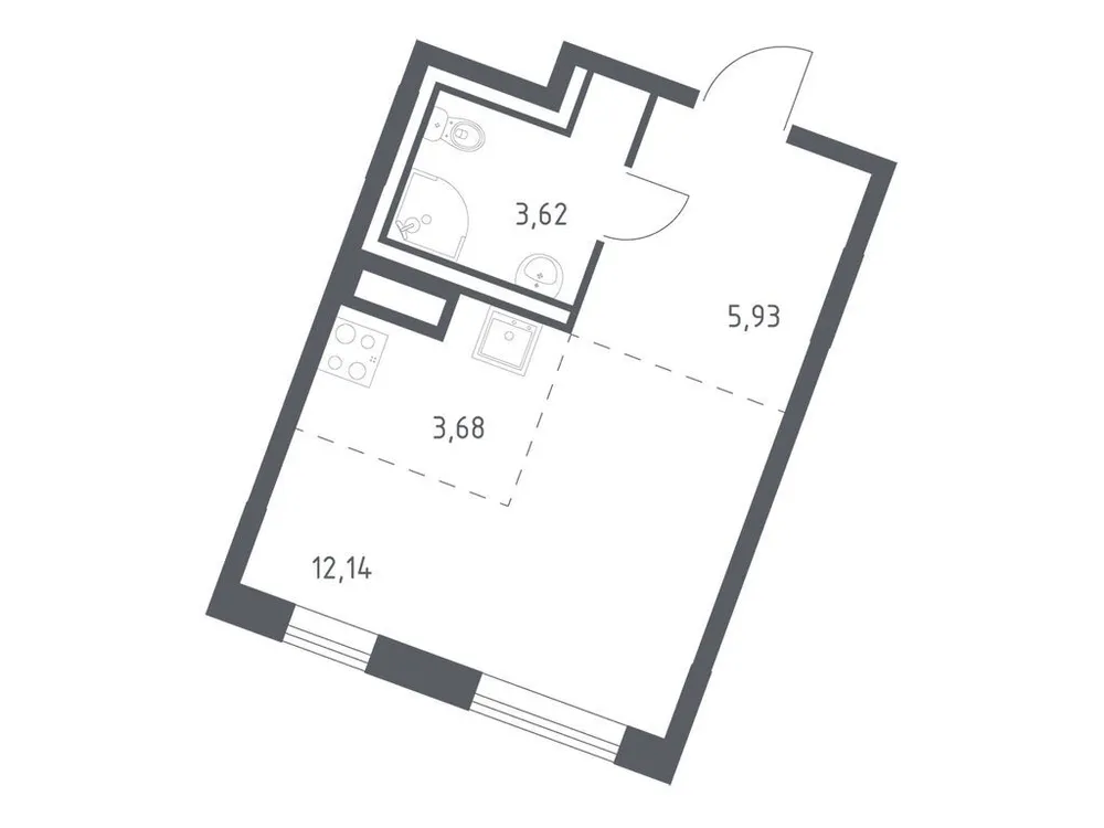 Продается студия, 25,4 м² - Фото 3