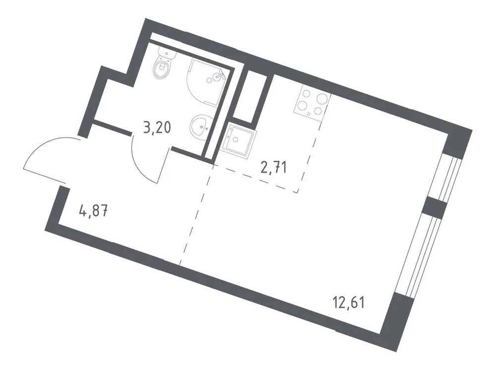 Продается студия, 23,4 м² - Фото 3
