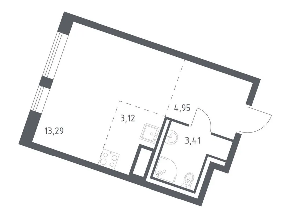 Продается студия, 24,8 м² - Фото 3