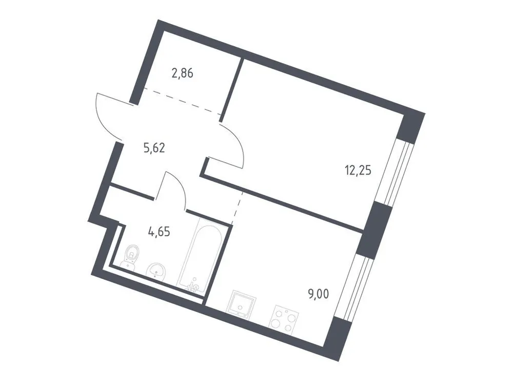 Продается 1-комнатная квартира, 34,4 м² - Фото 3