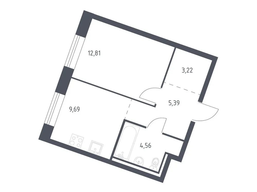 Продается 1-комнатная квартира, 35,7 м² - Фото 3