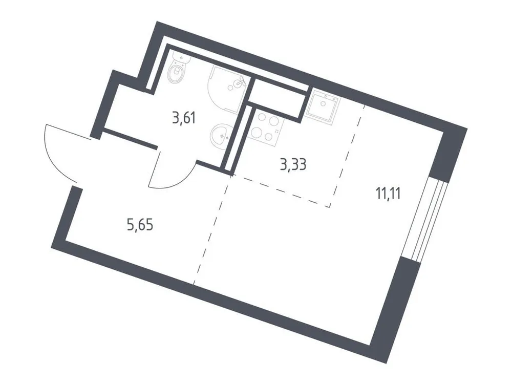 Продается студия, 23,7 м² - Фото 3