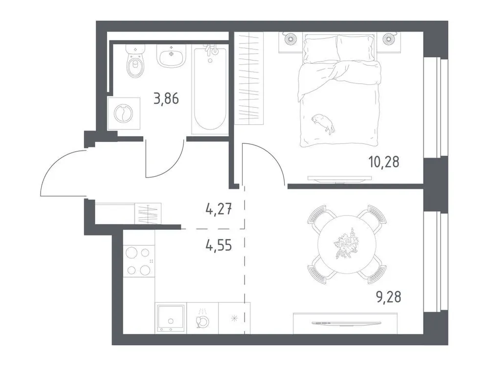 Продается 1-комнатная квартира, 32,2 м² - Фото 1