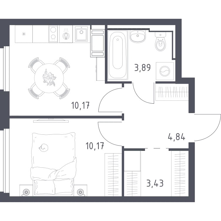 Продается 1-комнатная квартира, 32,5 м² - Фото 1
