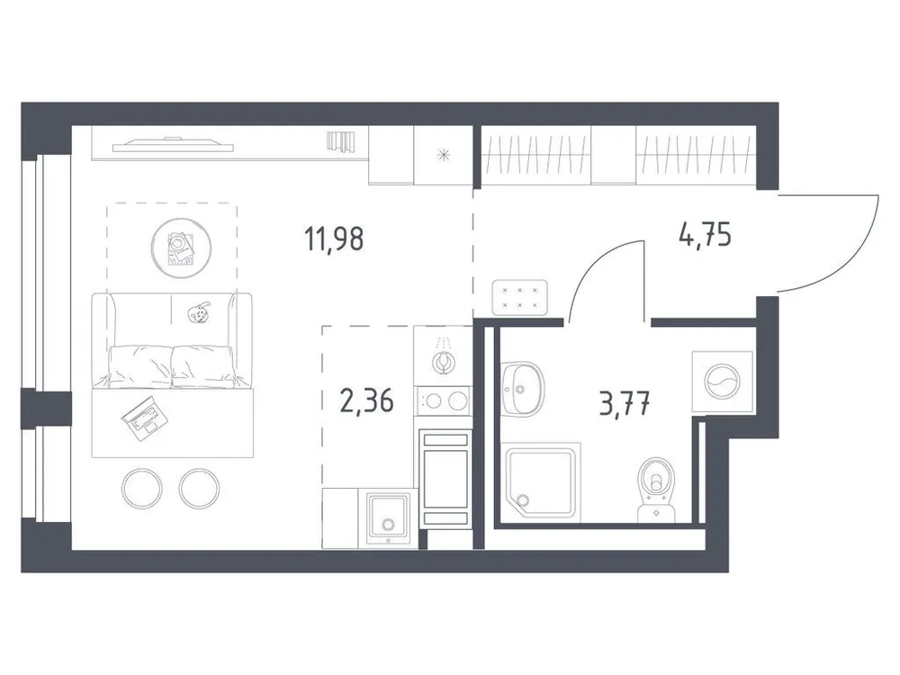 Продается студия, 22,9 м² - Фото 1