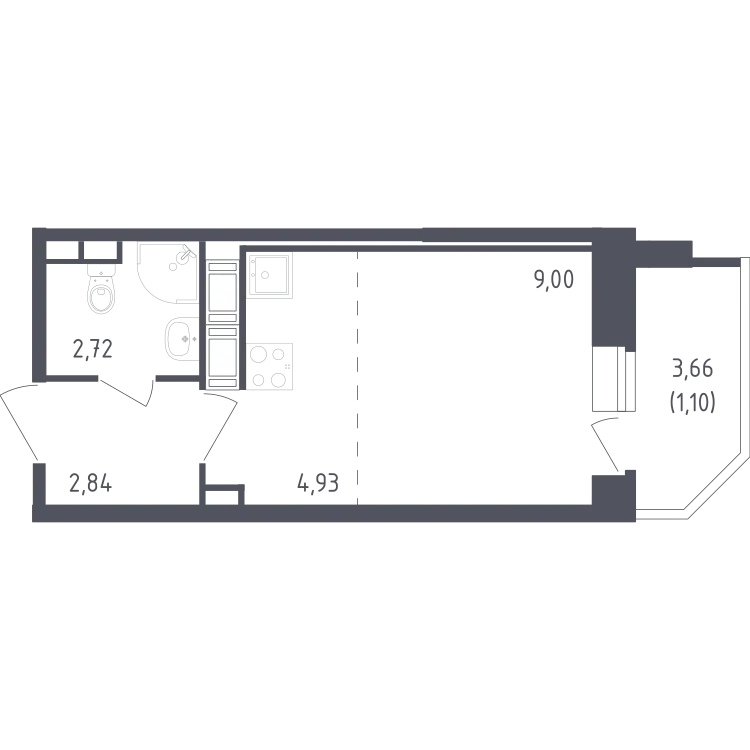 Продается студия, 20,6 м² - Фото 1