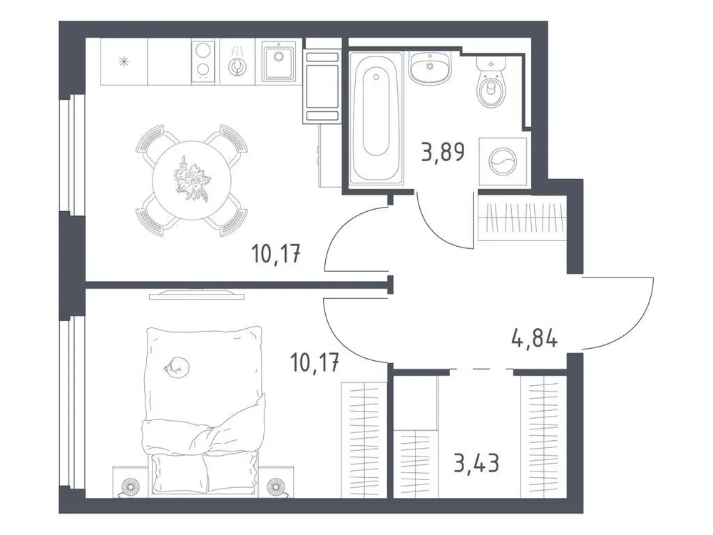 Продается 1-комнатная квартира, 32,5 м² - Фото 2