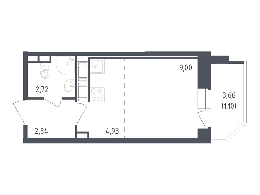 Продается студия, 20,6 м² - Фото 2