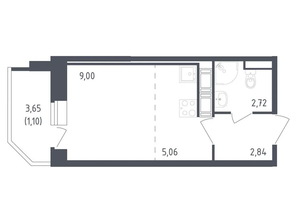Продается студия, 20,7 м² - Фото 2