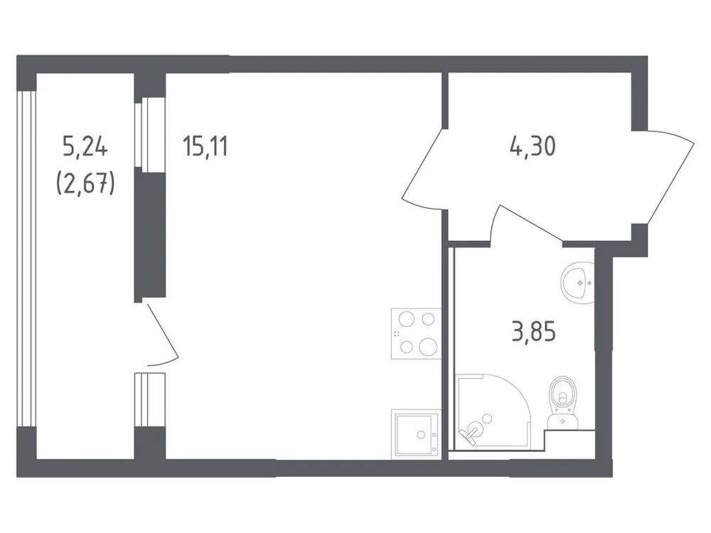 Продается студия, 25,5 м² - Фото 3