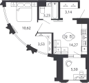 Продается 1-комнатная квартира, 37,5 м² - Фото 1