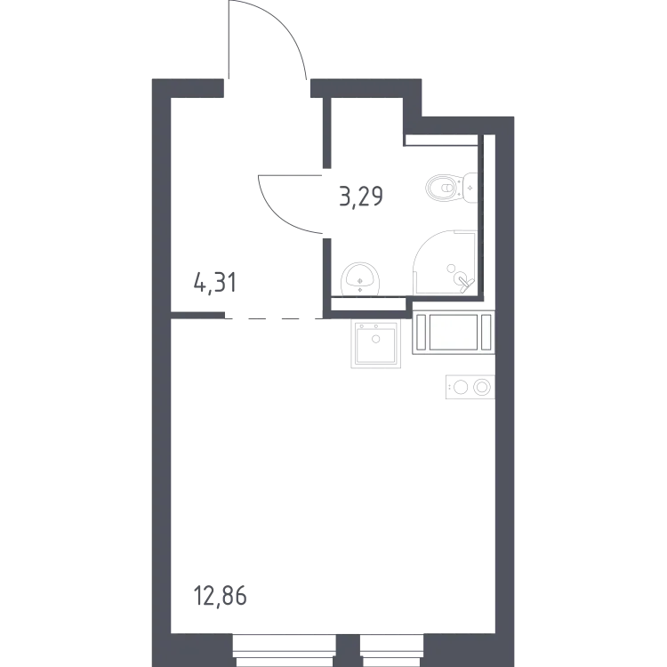 Продается студия, 20,5 м² - Фото 2