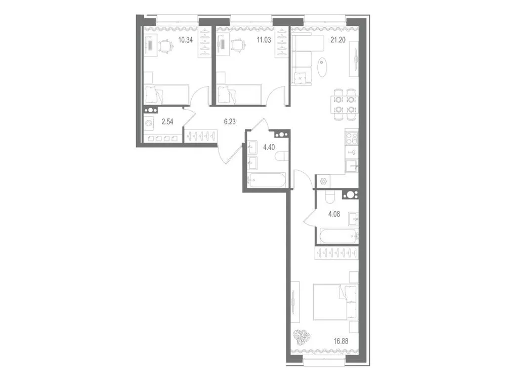 Продается 3-комнатная квартира, 76,7 м² - Фото 2