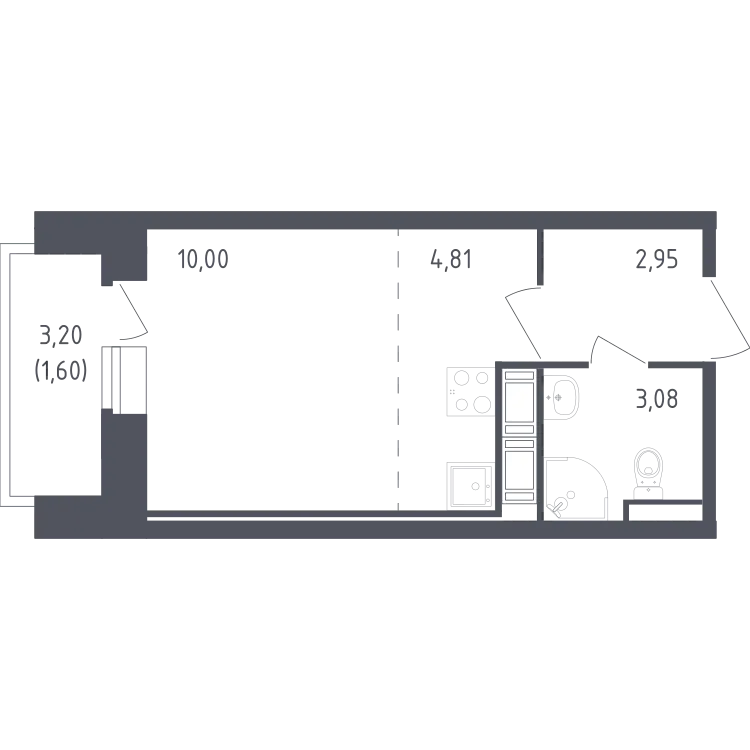 Продается студия, 22,4 м² - Фото 1