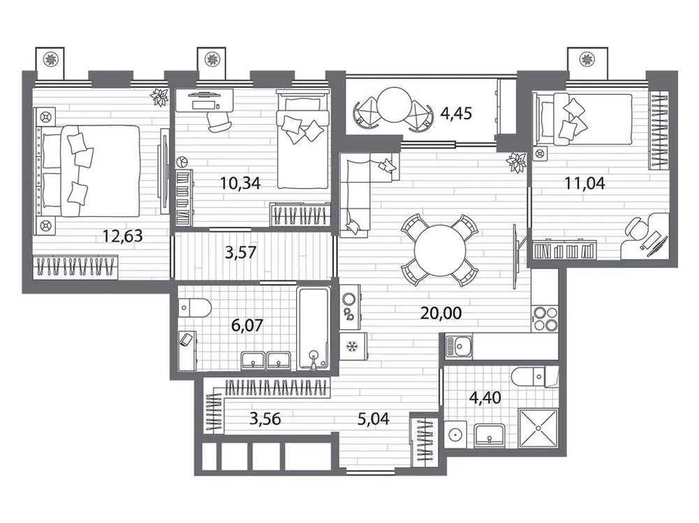 Продается 3-комнатная квартира, 78,4 м² - Фото 1