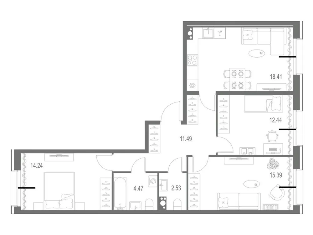 Продается 3-комнатная квартира, 79 м² - Фото 2