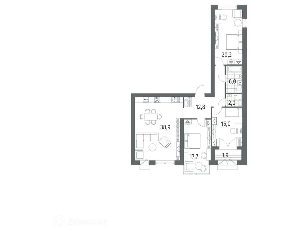 Продается 3-комнатная квартира, 114,6 м² - Фото 1