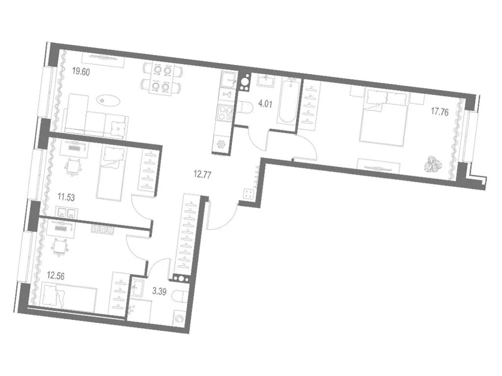 Продается 3-комнатная квартира, 81,6 м² - Фото 2