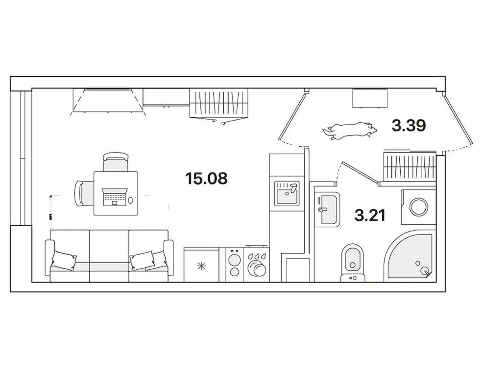 Продается студия, 21,8 м² - Фото 1