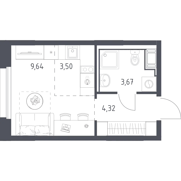 Продается студия, 21,1 м² - Фото 1