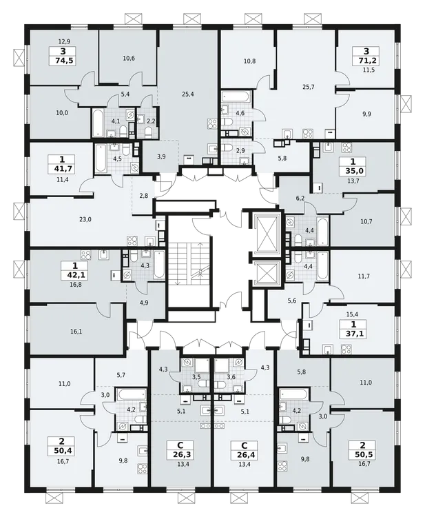 Продается 3-комнатная квартира, 74,5 м² - Фото 2