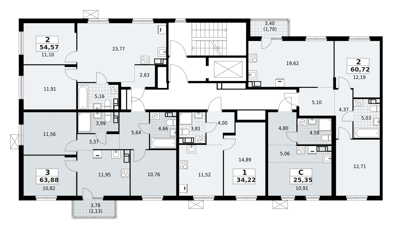 Продается 1-комнатная квартира, 25,4 м² - Фото 2