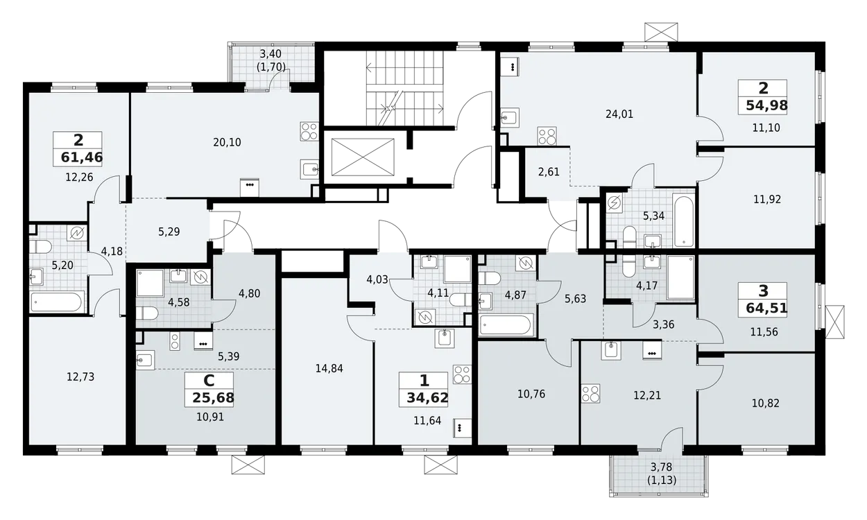 Продается 2-комнатная квартира, 55 м² - Фото 2