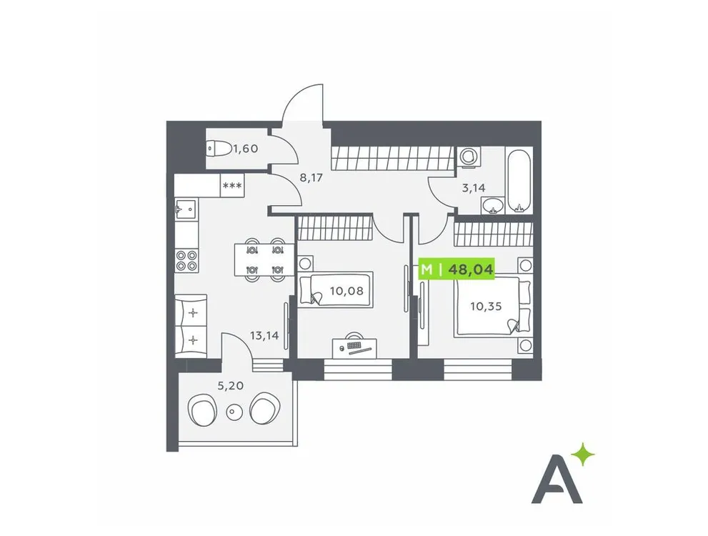 Продается 3-комнатная квартира, 48 м² - Фото 1