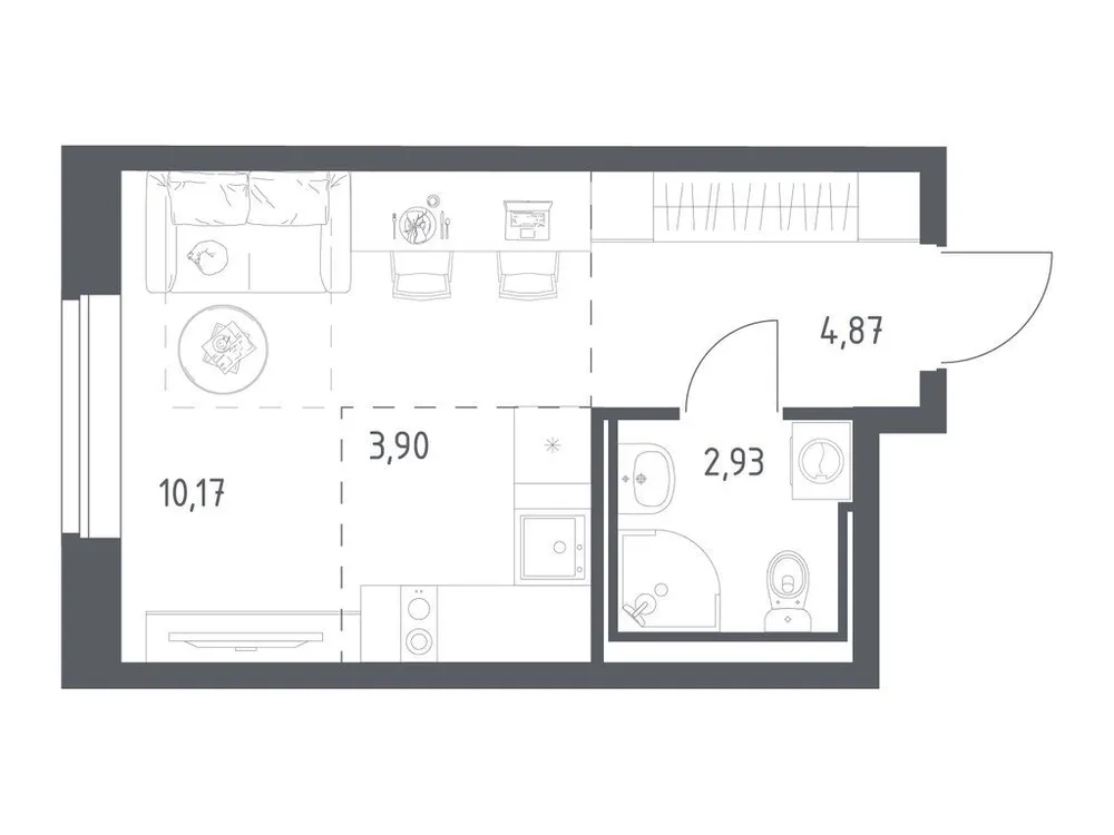 Продается студия, 21,9 м² - Фото 2