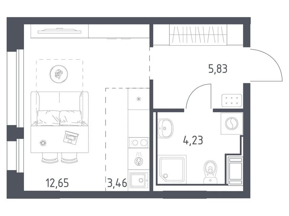 Продается студия, 26,2 м² - Фото 2