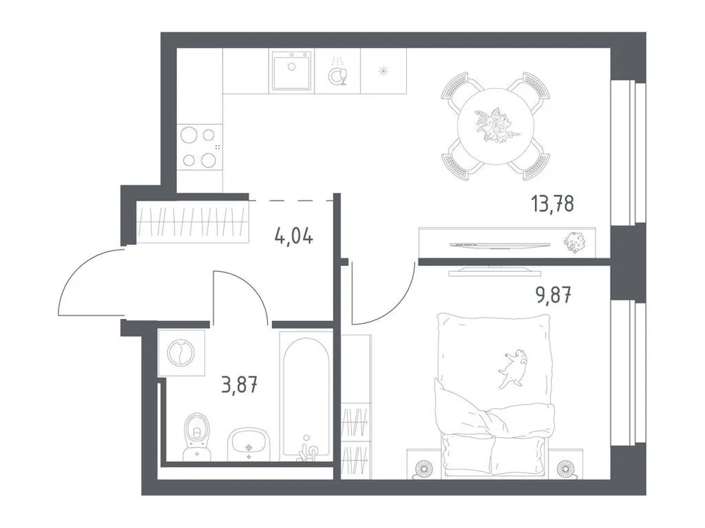 Продается 1-комнатная квартира, 31,6 м² - Фото 1