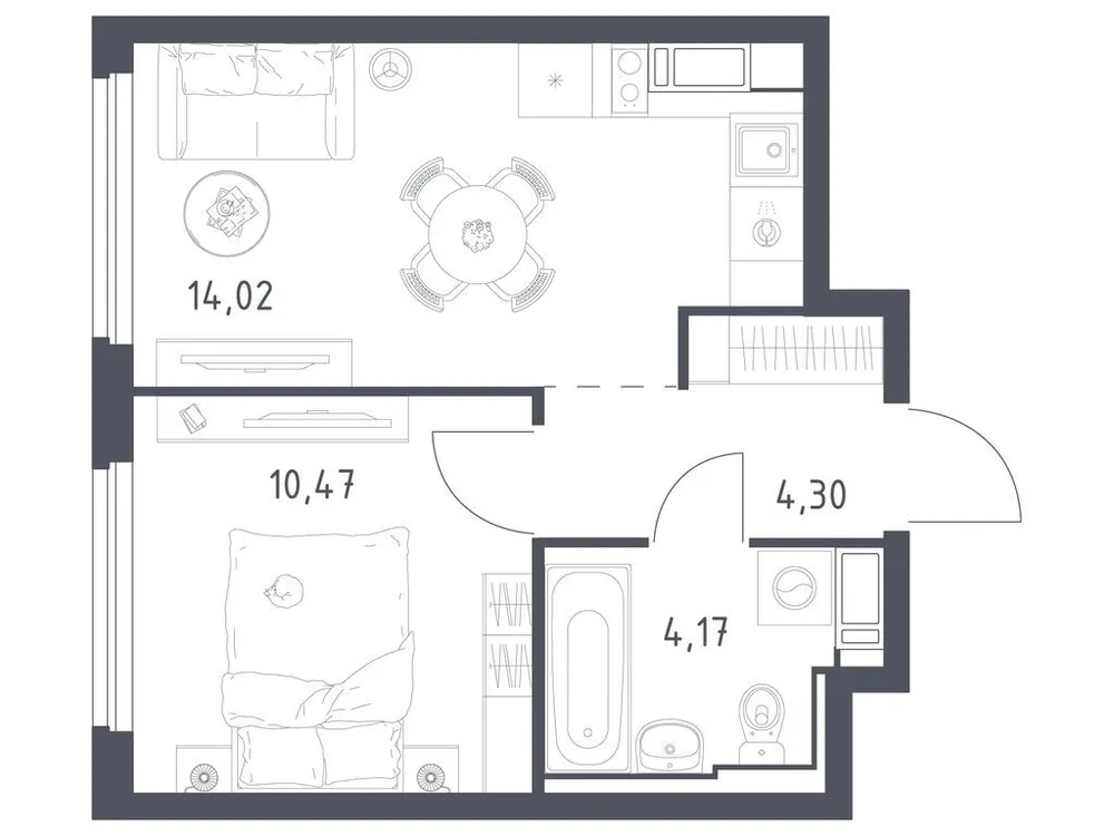 Продается 1-комнатная квартира, 33 м² - Фото 2