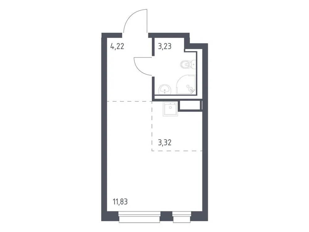 Продается студия, 22,6 м² - Фото 1