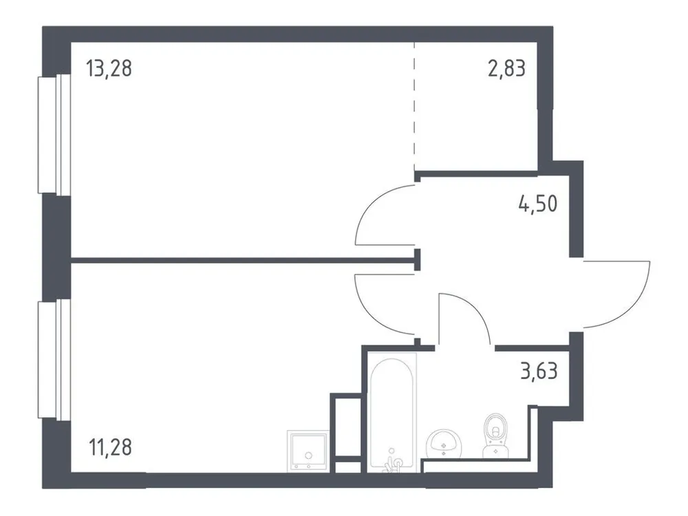 Продается 1-комнатная квартира, 35,5 м² - Фото 1