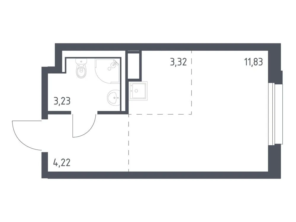 Продается студия, 22,6 м² - Фото 1