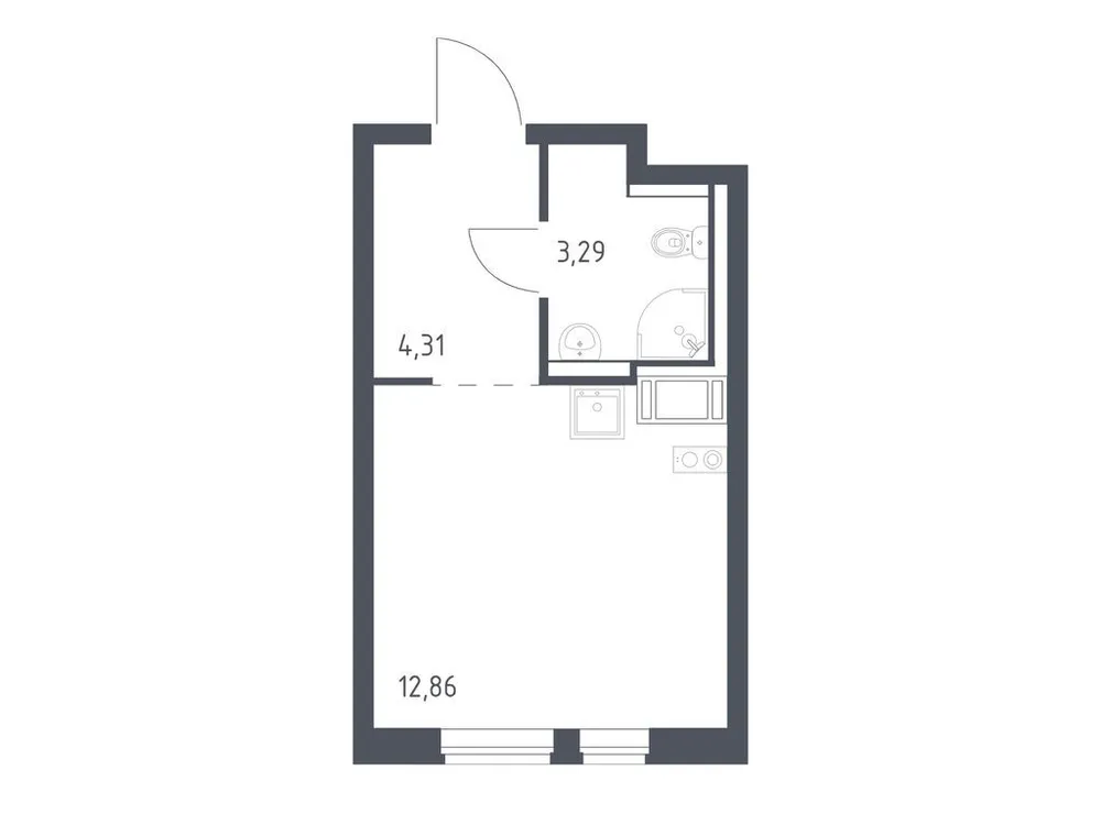 Продается студия, 20,5 м² - Фото 3