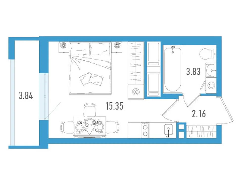 Продается студия, 22,5 м² - Фото 1