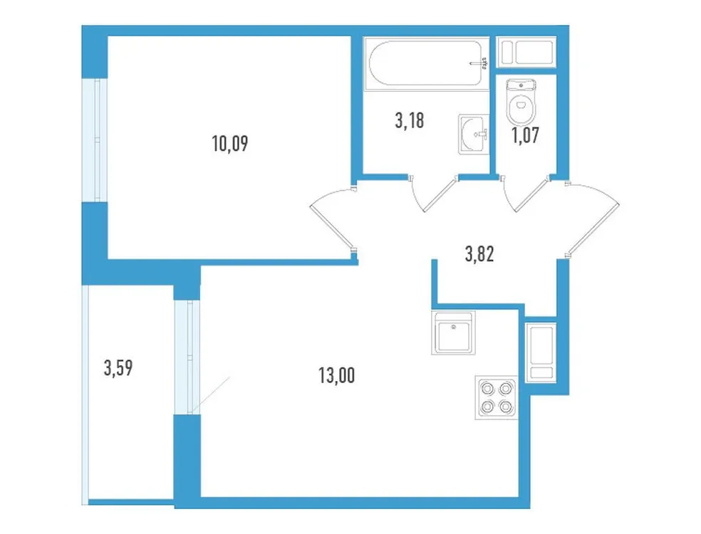Продается 1-комнатная квартира, 33 м² - Фото 1