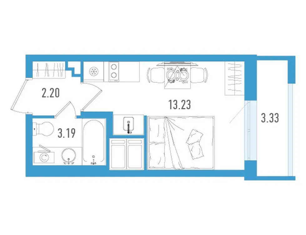 Продается студия, 19,6 м² - Фото 1