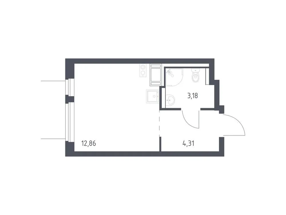 Продается студия, 20,4 м² - Фото 1