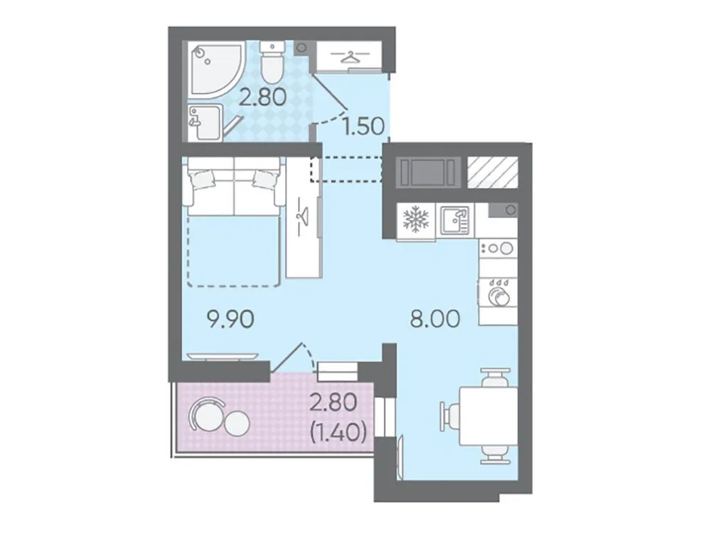 Продается студия, 23,6 м² - Фото 3