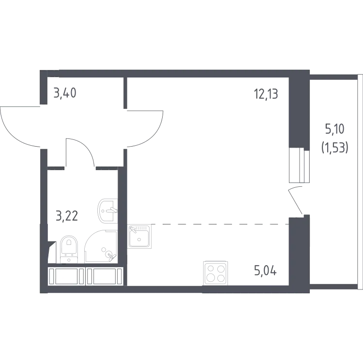 Продается студия, 25,3 м² - Фото 1