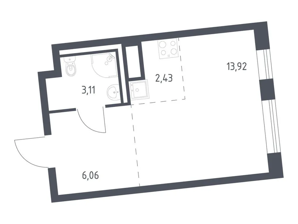 Продается студия, 25,5 м² - Фото 3