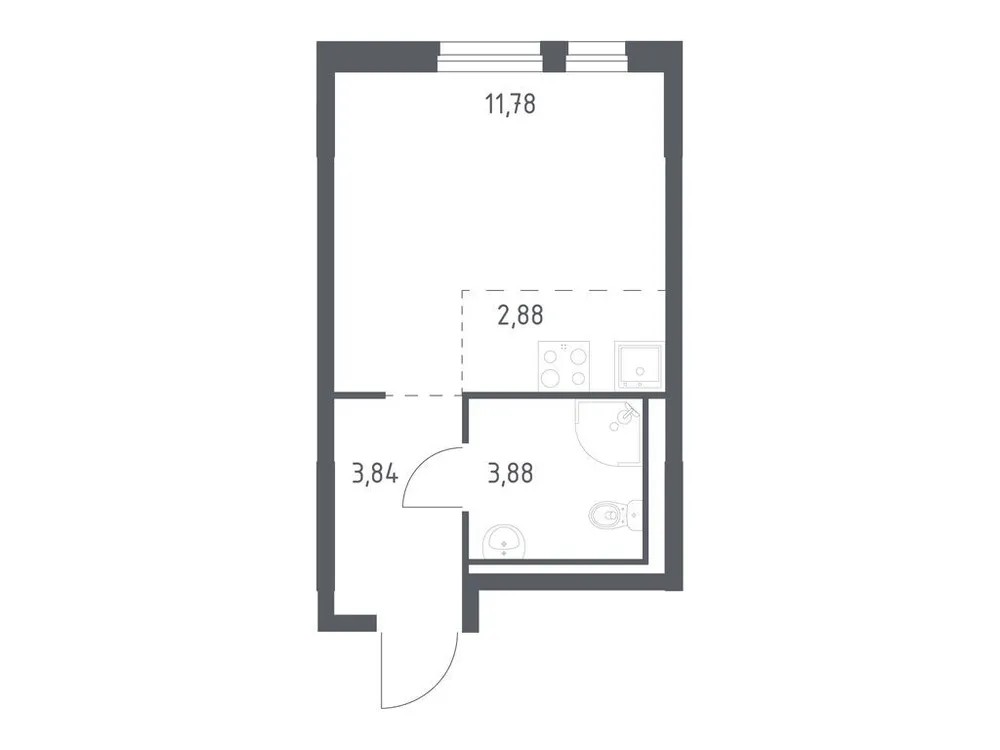 Продается студия, 22,4 м² - Фото 4