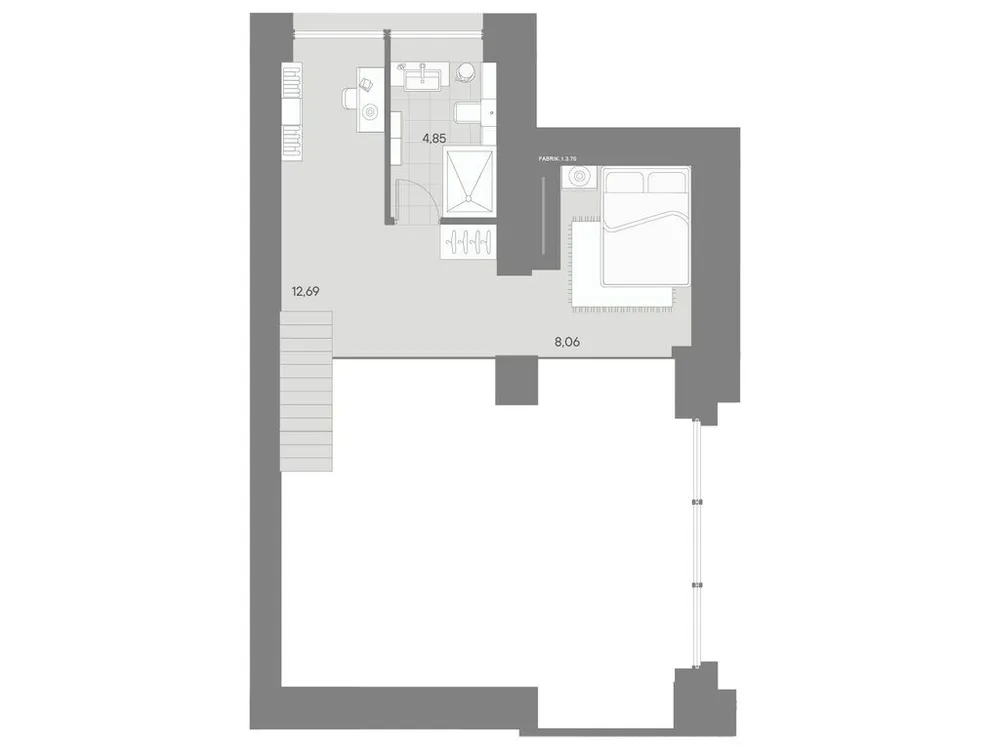 Продается 1-комнатная квартира, 91,2 м² - Фото 1