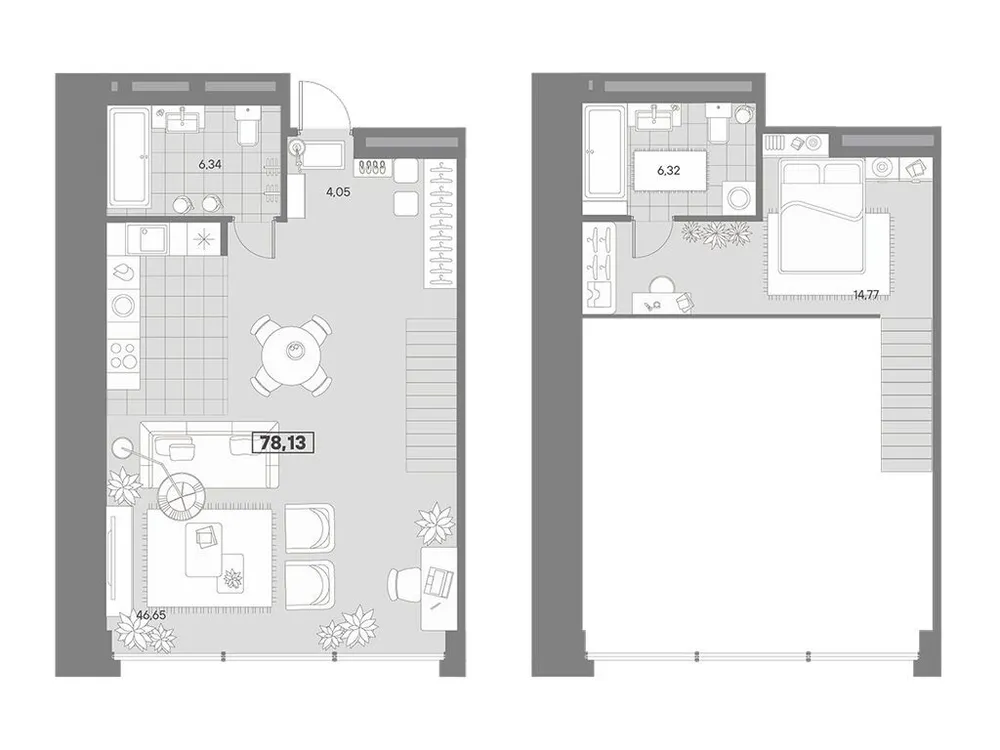 Продается 1-комнатная квартира, 78,1 м² - Фото 1
